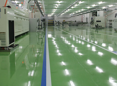 Наливна підлога для виробництв побутової техніки